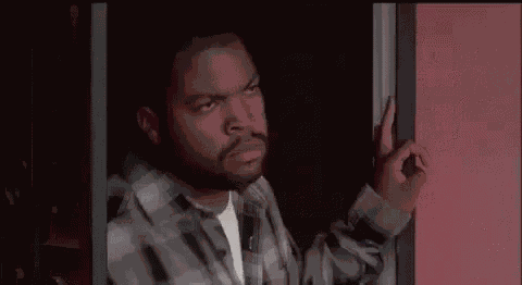 Ice Cube Slamming Door GIF