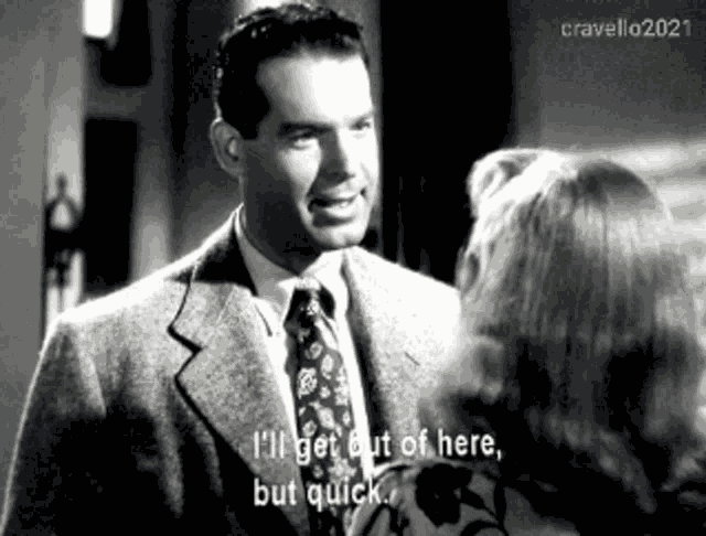 Ill Get Out Of Here But Quick Fred Macmurray GIF