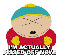 Im Actually Pissed Off Now Eric Cartman Sticker