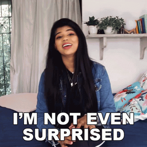 Im Not Even Surprised Shreya GIF