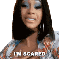 Im Scared Cardi B Sticker