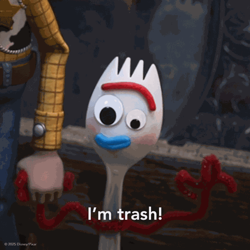 I'M Trash Forky GIF