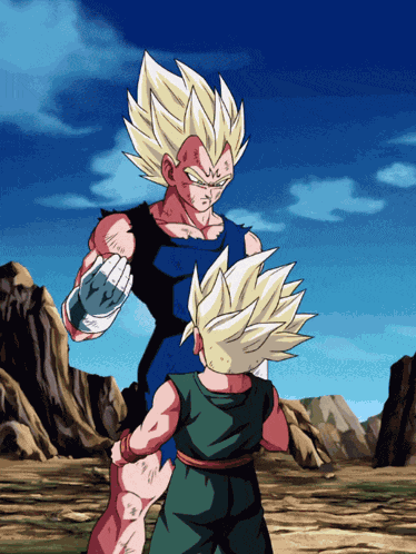 Int Majin Vegeta Brief Paternal Moment GIF