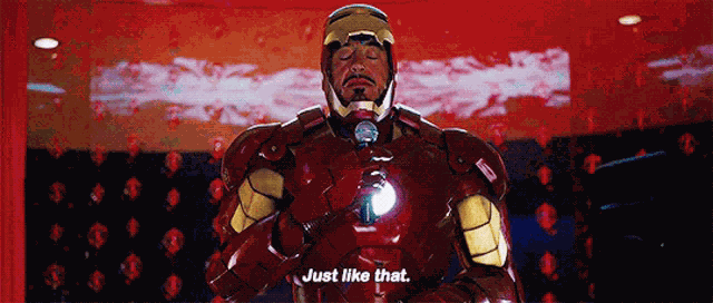 Iron Man Just Like That GIF