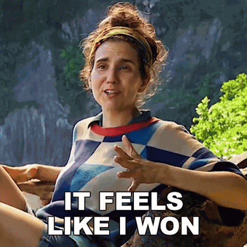 It Feels Like I Won Aubry Bracco GIF