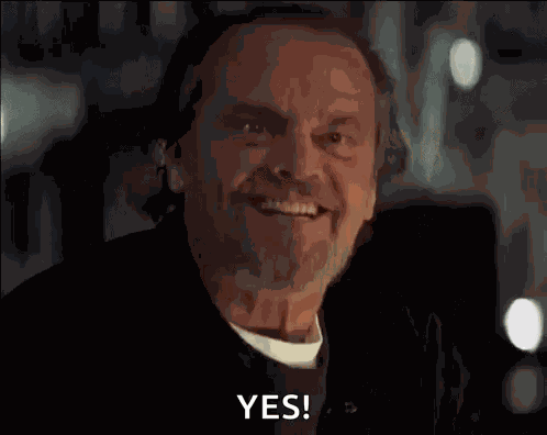 Jack Nicholson Jack Nicholson Yes GIF
