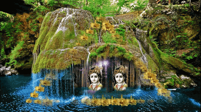 Jai Sh Krishna Flowers GIF