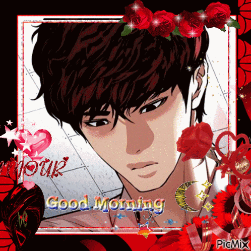 James Lee Jihoon I Love You Good Morning Roses Love Lookism GIF