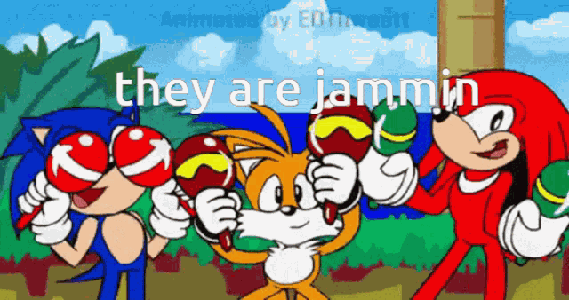 Jammin Sonic And Tails Dancing GIF