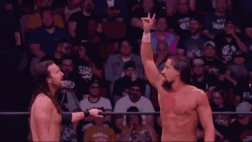Jay White Adam Cole GIF