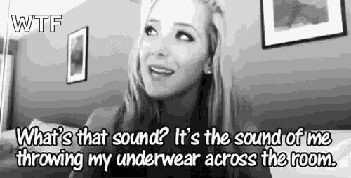 Jenna Marbles Toss Panties GIF