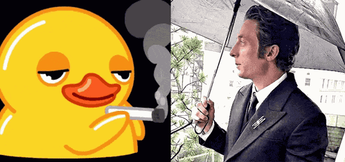Jeremy Allen White Duck Smoking GIF