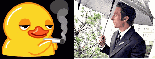 Jeremy Allen White Duck Smoking GIF