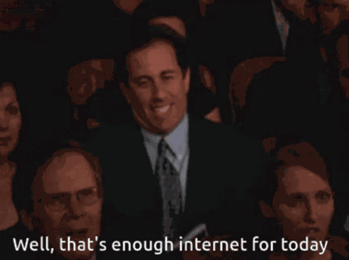 Jerry Seinfeld Enough GIF