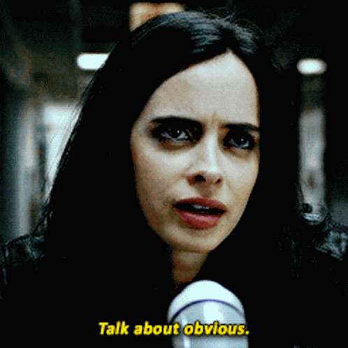 Jessica Jones Talk About Obvious GIF