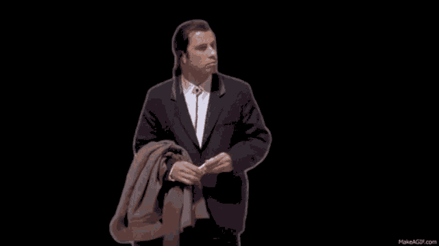 John Travolta Vincent Wtf Pulp Fiction GIF