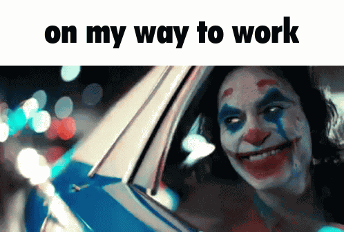 Joker On My Way To Work GIF