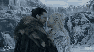 Jon And Dany Kiss Kissing GIF