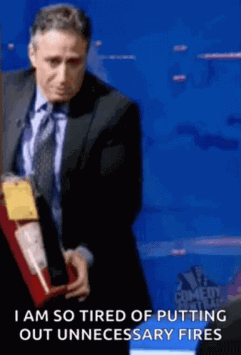 Jon Stewart Put Out Fire GIF