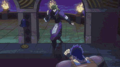 Jonathan Joestar Vs Dio Brando Hamon Vs Vampirism GIF