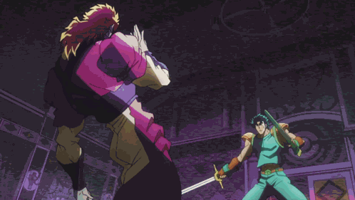 Jonathan Joestar Vs Dio Brando Hamon Vs Vampirism GIF