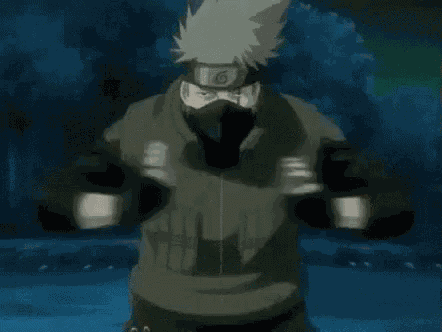 Kakashi Hatake Hand Signs GIF