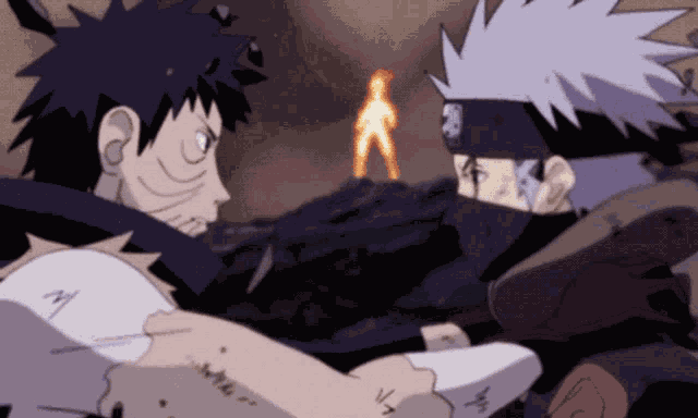 Kakashi Hatake Obito Uchiha GIF