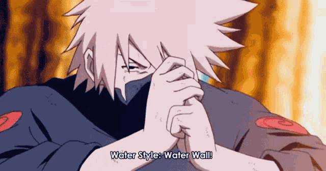 Kakashi Water GIF