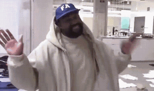 Kanye Hands Up GIF