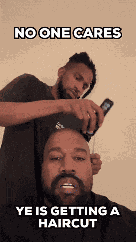 Kanye West Haircut Ye Haircut GIF