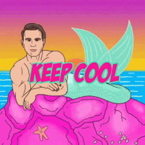 Keep Cool Merman GIF