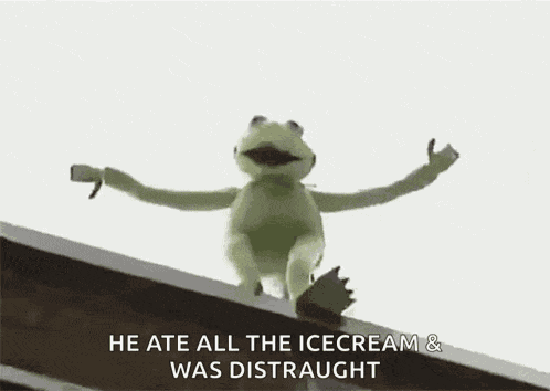 Kermit Fall And Back GIF