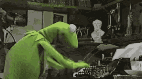 Kermit Typewriter GIF
