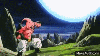Kid Buu Vs Genki Dama GIF