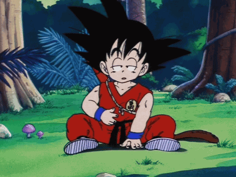 Kid Goku Hungry GIF