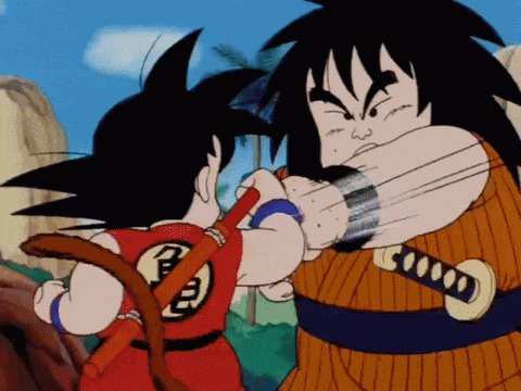 Kid Goku Yajirobe GIF