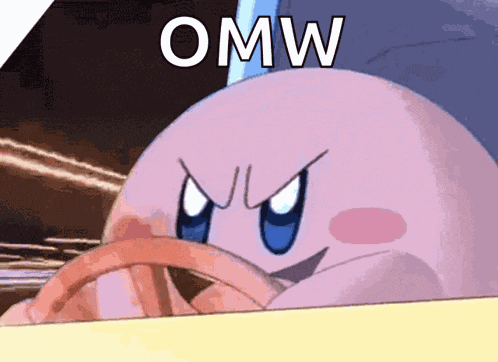 Kirby Driving GIF