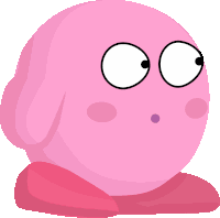 Kirby Scared Sticker