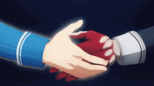 Kirito Eugeo Asuna Lefa Sinon Shake Hands GIF