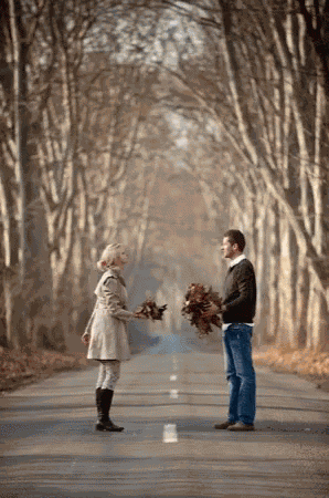 Kiss Fall GIF