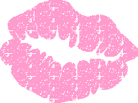 Kiss Glitter Sticker