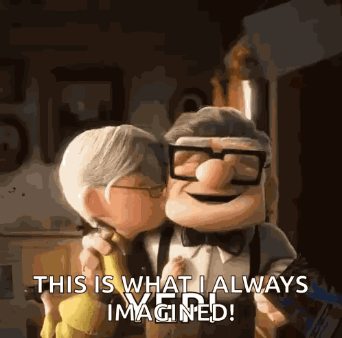Kiss Old Couple GIF