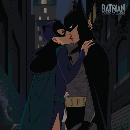 Kissing Each Other Catwoman GIF