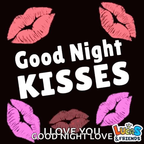 Kissing Good Night Kisses GIF