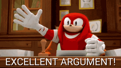 Knuckles Excellent Argument GIF