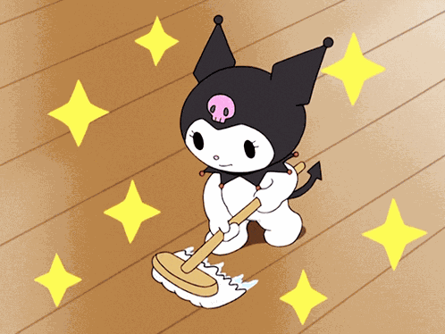 Kuromi Cleaning GIF