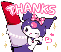 Kuromi Thanks Sticker