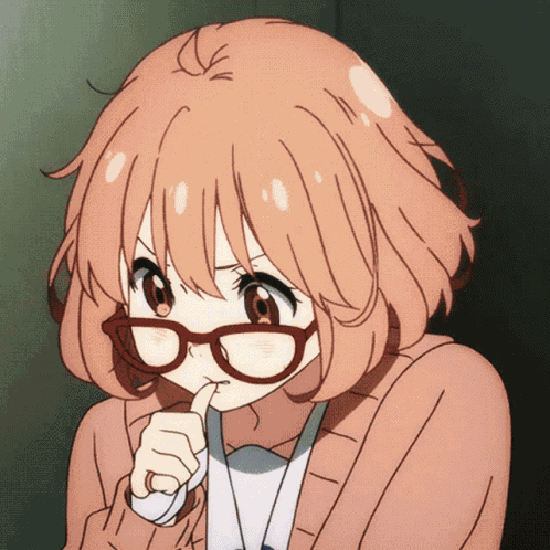 Kyoukai No Kanata Thinking GIF