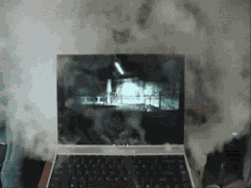 Laptop Smoking GIF