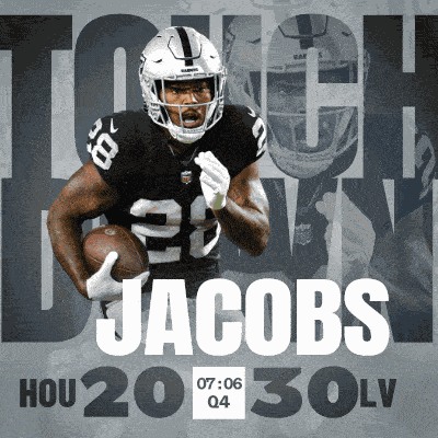 Las Vegas Raiders (30) Vs. Houston Texans (20) Fourth Quarter GIF
